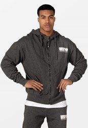 Classic Oversized Zipped Hoodie - Dark Gray Melange