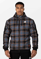 Kenton Zipped Jacket - Black/Blue