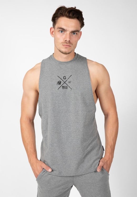 Cisco Drop Armhole Tank Top - Gray/Black - S