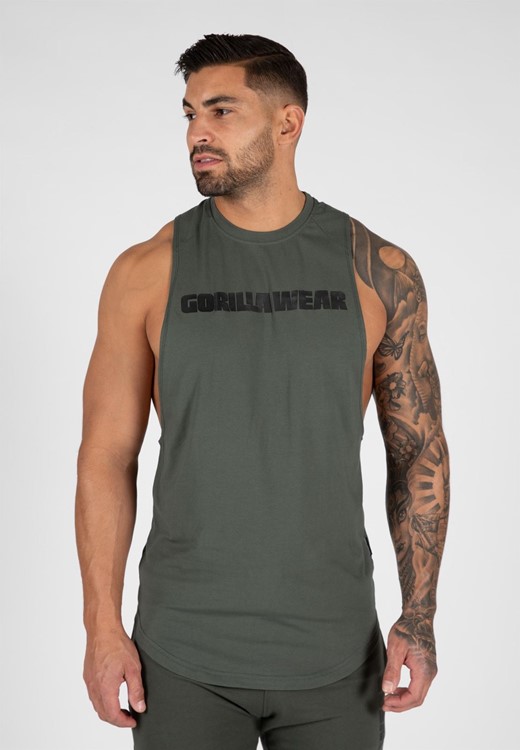 Milo Drop Armhole Tank Top - Green - S
