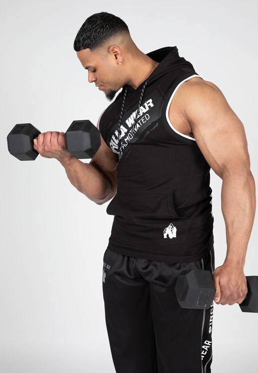 Loretto Hooded Tank Top - Black - S