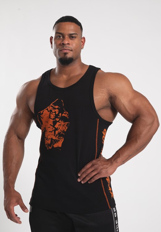 Monterey Tank Top - Black/Orange - 2XL/3XL