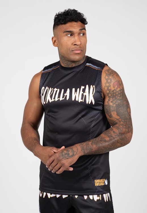 Clayton Tank Top - Black/Gold - L