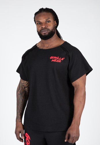 Augustine Old School Workout Top - Black/Red - L/XL