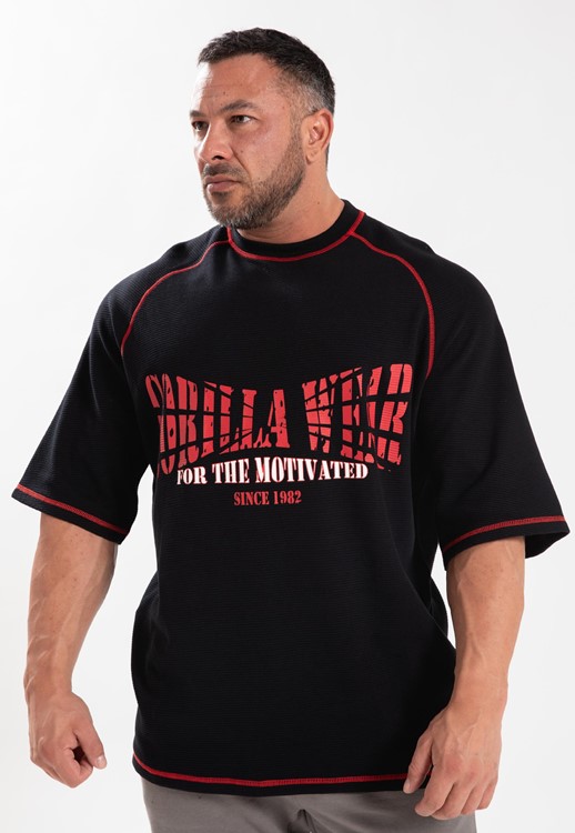 Finley Oversized T-Shirt - Black/Red - XL