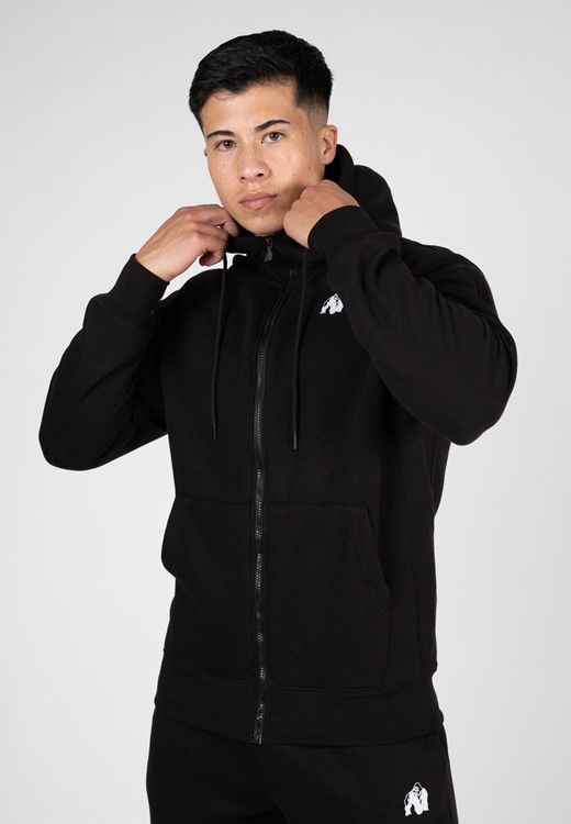 Kennewick Zipped Hoodie - Black - S