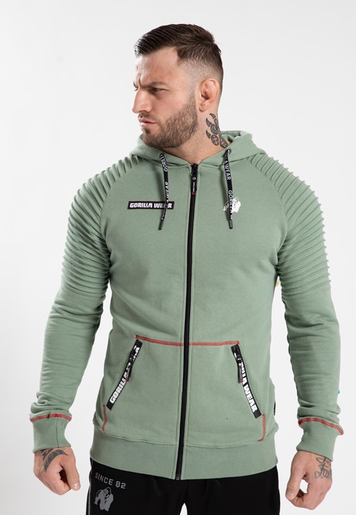 Georgia Zipped Hoodie - Green - 3XL