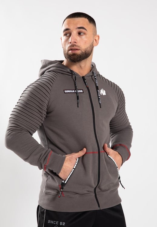 Georgia Zipped Hoodie - Gray - 2XL