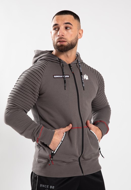 Georgia Zipped Hoodie - Gray - 4XL