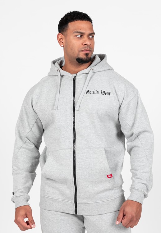 Utah Zipped Hoodie Gray