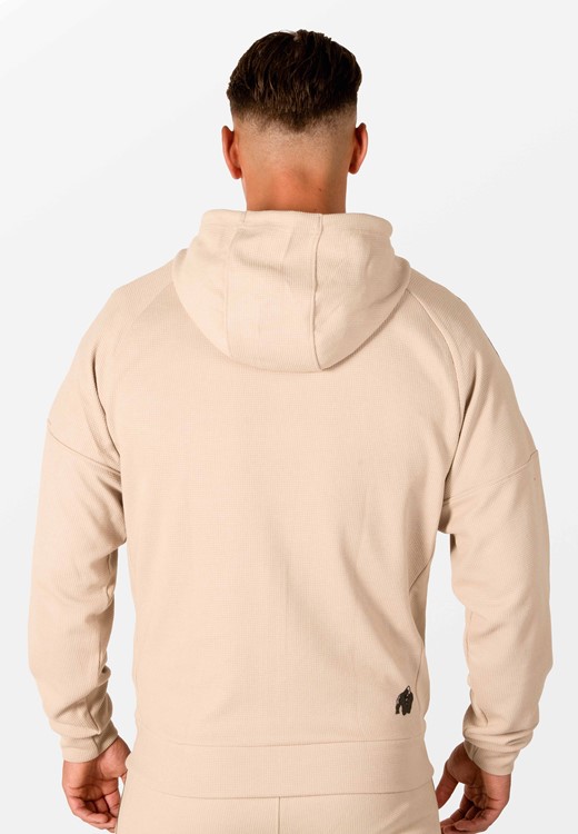 Harvey Hooded Track Jacket - Beige
