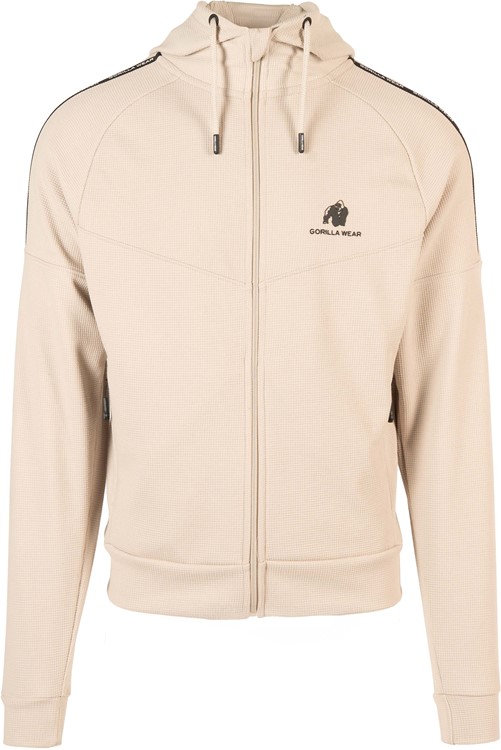 Harvey Hooded Track Jacket - Beige