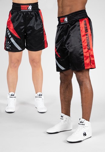 Hornell Boxing Shorts - Black/Red - 2XL