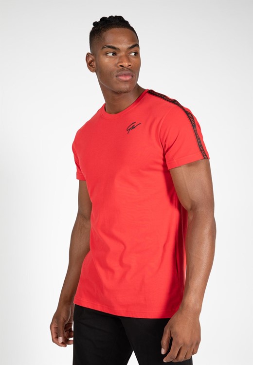 Chester T-shirt - Red/Black - 5XL