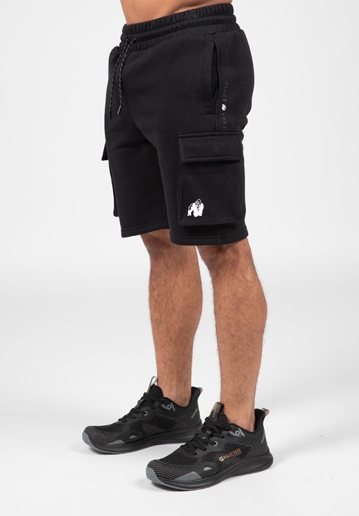 Hudson Cargo Sweat Shorts - Black - 4XL