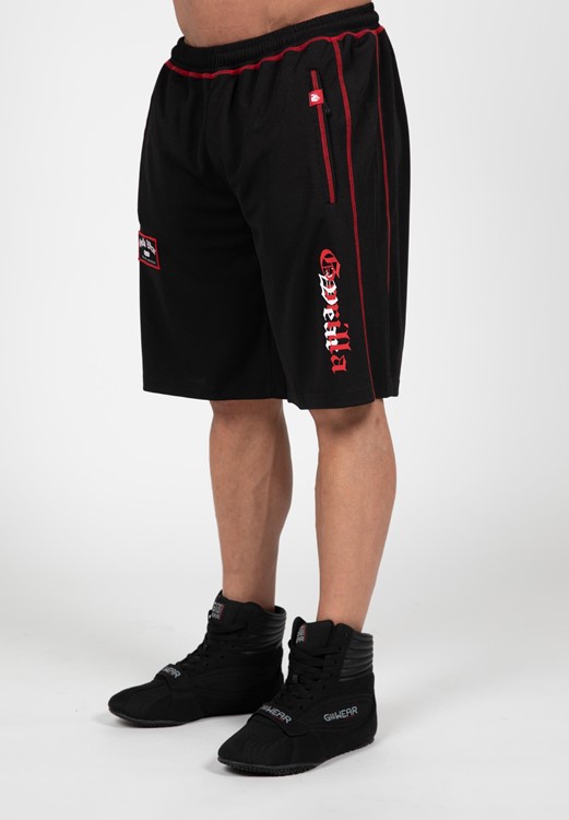 Marlow Mesh Shorts - Black/Red - L/XL