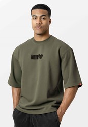 Idaho Oversized Waffle T-Shirt - Army Green