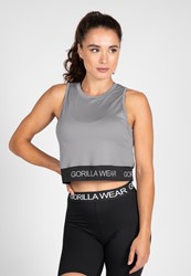 Colby Cropped Tank Top - Gray - M