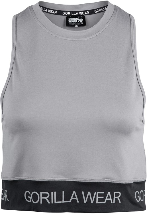 Colby Cropped Tank Top Gray