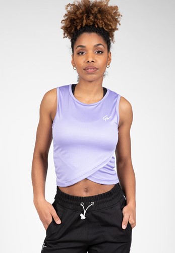 Estelle Twisted Crop Top - Lilac - XS