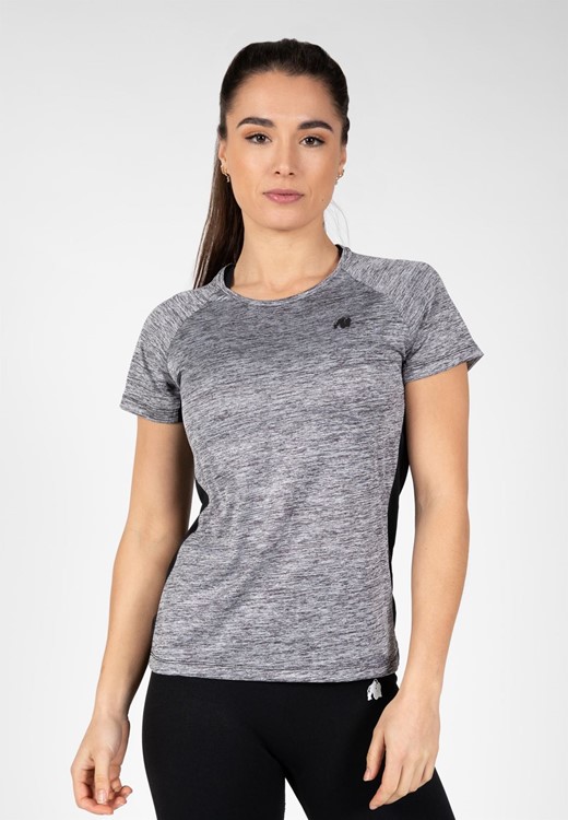 Monetta Performance T-Shirt - Gray Melange/Black - M