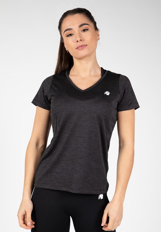 Elmira V-Neck T-Shirt - Black - XS