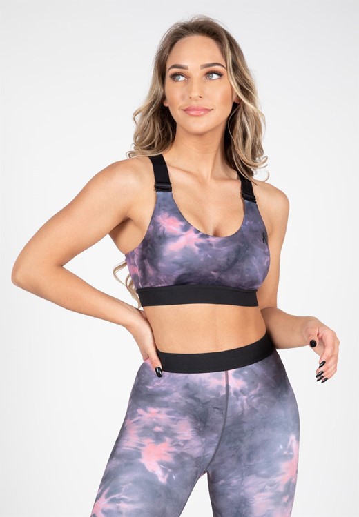 Colby Sports Bra - Gray/Pink - XS