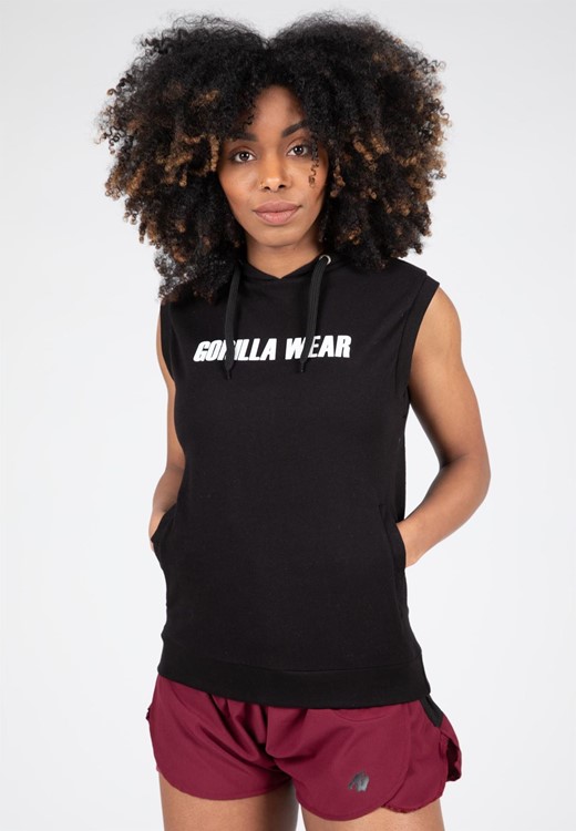 Virginia Sleeveless Hoodie - Black - M