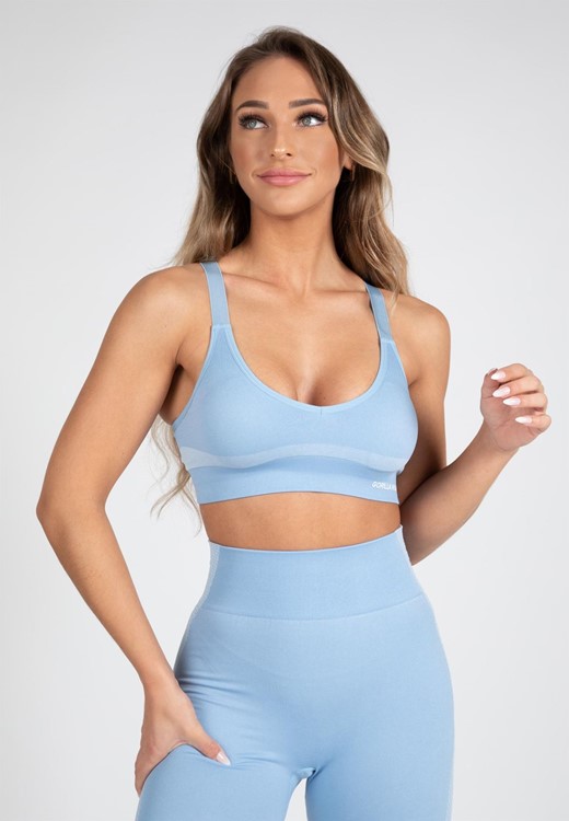 Selah Seamless Sports Bra - Light Blue - M/L