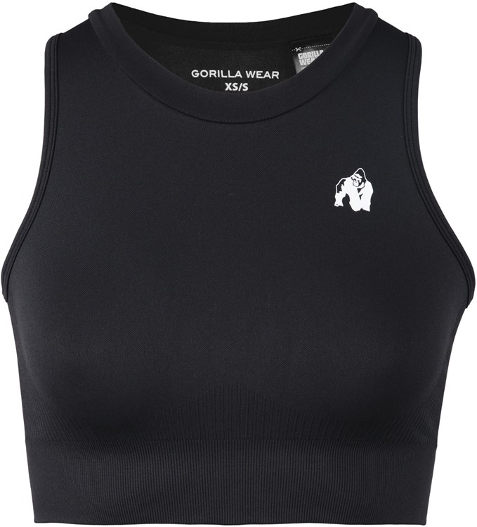Olivia Seamless Crop Top Black
