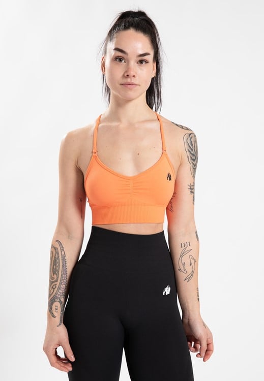 Olivia Seamless Sports Bra - Peach - M/L