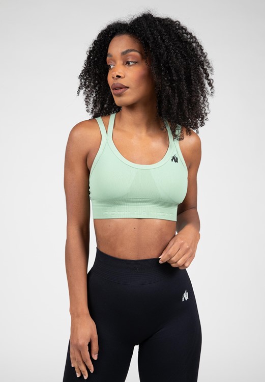 Whitney Seamless Sports Bra - Green - M/L