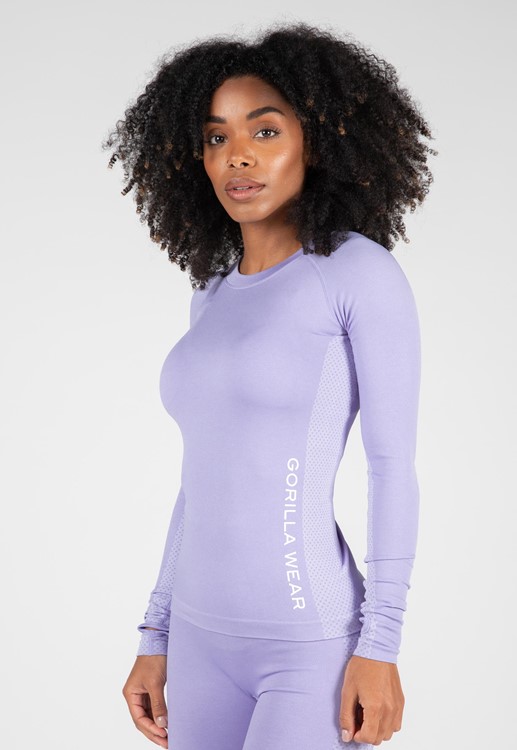 Selah Seamless Long Sleeve - Lilac - M/L