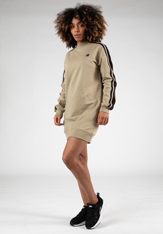 Isabella Sweatshirt Dress - Beige - S