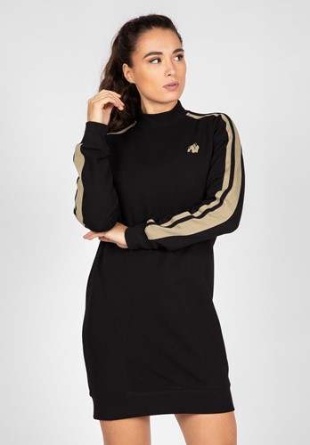 Isabella Sweatshirt Dress - Black - XS
