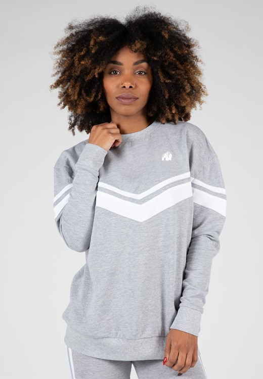 Hailey Oversized Sweatshirt - Gray Melange - M