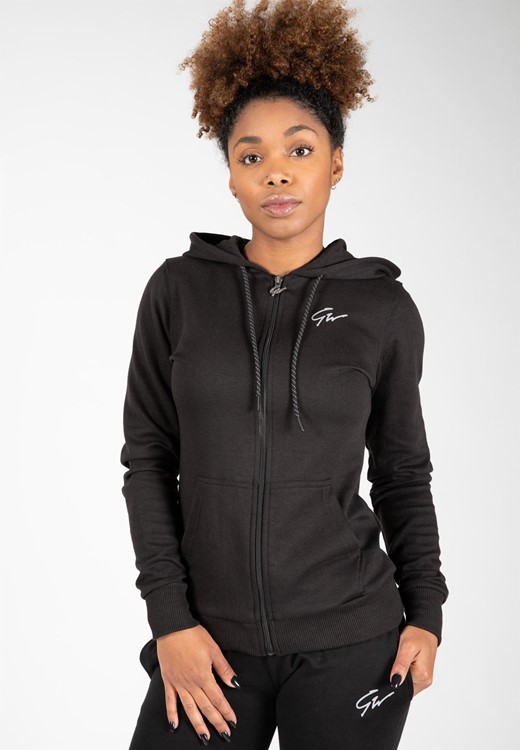 Pixley Zipped Hoodie - Black - XS