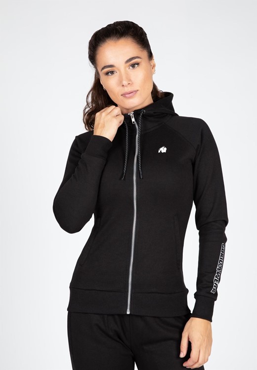 Marion Zipped Hoodie - Black - S