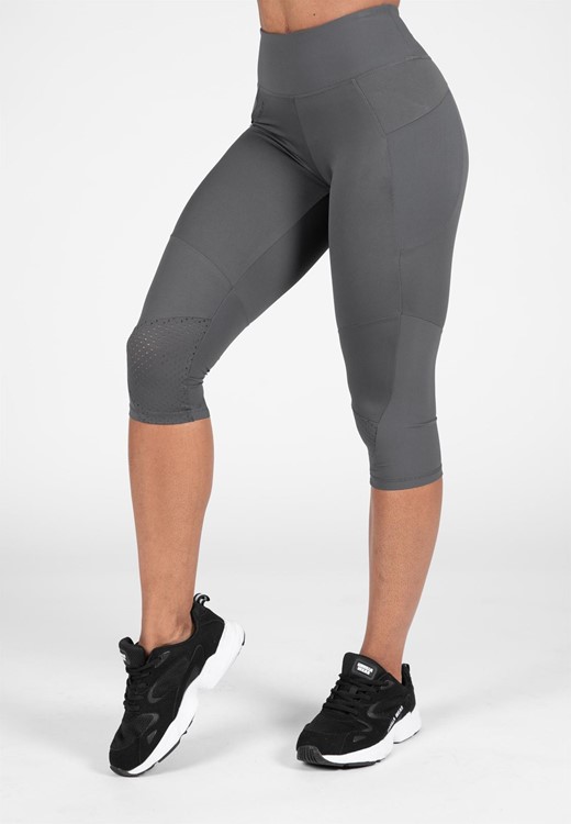 Monroe Cropped Leggings - Gray - XS
