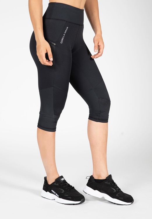 Monroe Cropped Leggings - Black - XS