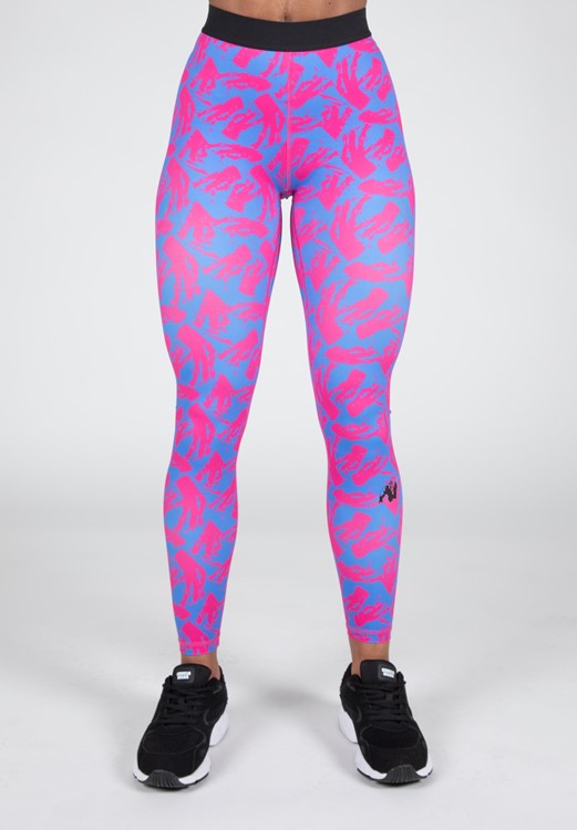 Colby Leggings - Blue/Pink - XS