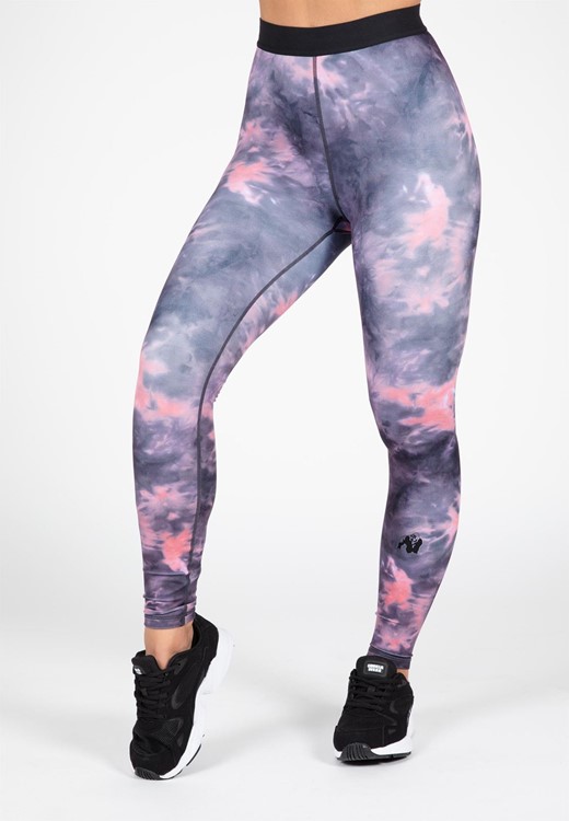 Colby Leggings - Gray/Pink - L