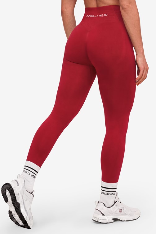 Florence Seamless Contour Leggings - Red - XL