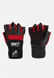 Dallas Wrist Wraps Gloves - Black/Red