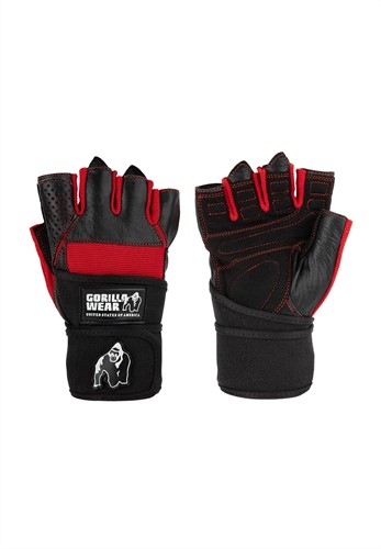 Dallas Wrist Wraps Gloves - Black/Red - S