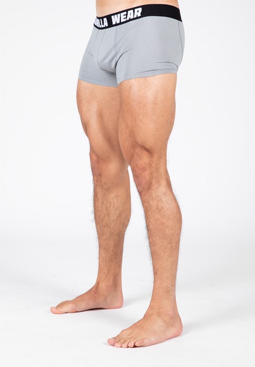 Gorilla Wear Boxershorts 3-Pack - Gray/Navy/Red - S