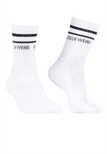 Gorilla Wear Crew Socks - White - EU 34-38