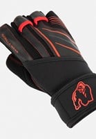 Dallas Wrist Wraps Gloves - Black/Red