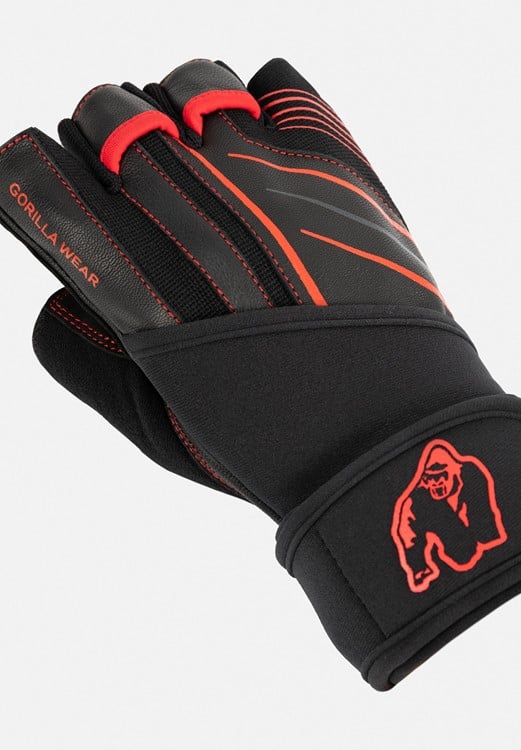 Dallas Wrist Wraps Gloves - Black/Red