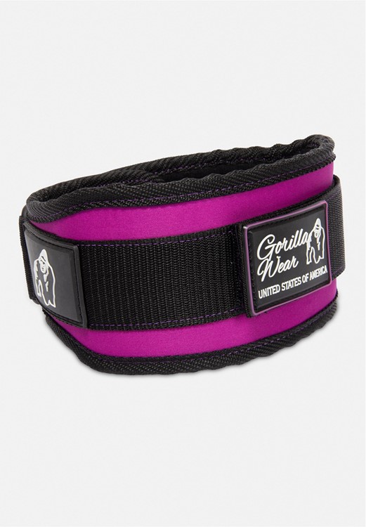 Gorilla Wear 4 Inch Women's Lifting Belt - Black/Purple - S